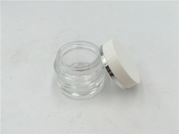 20ml Small Empty Glass Cosmetic Jars With plastic Lid Eco Friendly