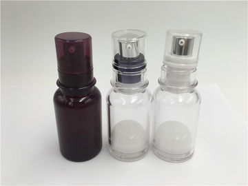 ปั๊มสุญญากาศโลชั่นขวดพลาสติก 30ml ด้วยการพิมพ์สกรีน / พื้นผิวปั๊มร้อน