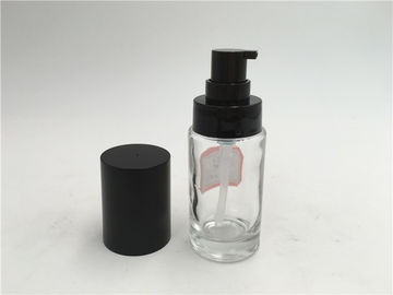 30ml ขวดแก้วเครื่องสำอางที่ว่างเปล่าสำหรับครีมขวดโลชั่นแก้ว Witn Pump
